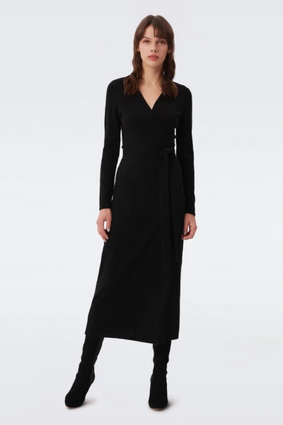Astrid Wool-Cashmere Wrap Dress